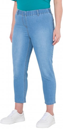 Ulla Popken Cropped Jeggings Light Blue Denim - Jeans & Byxor i Stora Storlekar – Plus Size - 