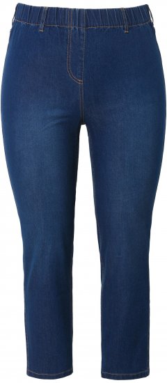 Ulla Popken Cropped Jeggings Blue Denim - Jeans & Byxor i Stora Storlekar – Plus Size - 