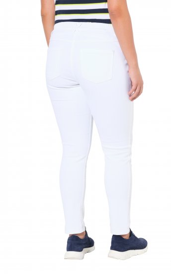 Ulla Popken White Denim Stretch Fit Jeans Snow White - Jeans & Byxor i Stora Storlekar – Plus Size - 