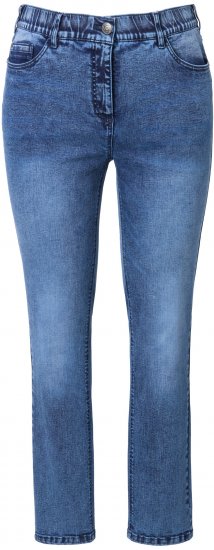 Ulla Popken Vintage Wash Stretch Fit Jeans Blue Denim - Jeans & Byxor i Stora Storlekar – Plus Size - 