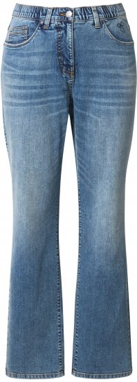 Ulla Popken Bow Embroidery Stretch Fit Jeans Blue Denim - Jeans & Byxor i Stora Storlekar – Plus Size - 