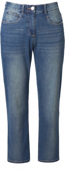 Ulla Popken Decorative Seam Stretch Fit Boyfriend Jeans Blue - Jeans & Byxor i Stora Storlekar – Plus Size - 