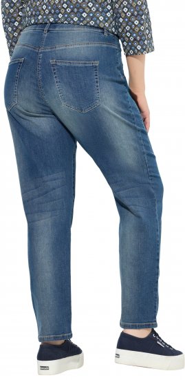 Ulla Popken Decorative Seam Stretch Fit Boyfriend Jeans Blue - Jeans & Byxor i Stora Storlekar – Plus Size - 