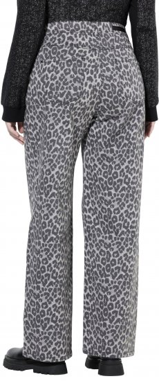 Ulla Popken Leopard Print Stretch Fit Jeans Beige - Jeans & Byxor i Stora Storlekar – Plus Size - 