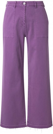 Ulla Popken Purple Fringed Hem Stretch Fit Jeans Lavender - Jeans & Byxor i Stora Storlekar – Plus Size - 