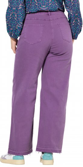 Ulla Popken Purple Fringed Hem Stretch Fit Jeans Lavender - Jeans & Byxor i Stora Storlekar – Plus Size - 