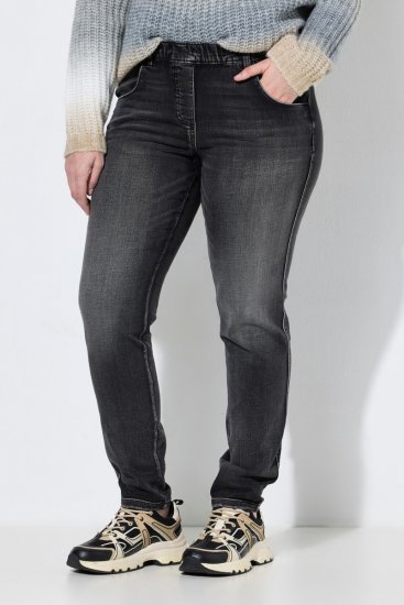 Ulla Popken Vintage Wash Jeggings Black - Leggings - Leggings i stora storlekar