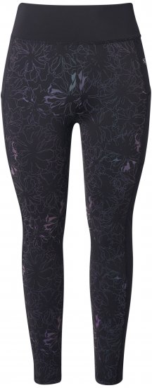 Ulla Popken Quick Drying Flower Print Leggings Black - Jeans & Byxor i Stora Storlekar – Plus Size - 