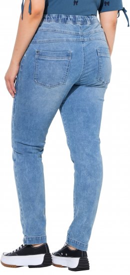 Ulla Popken Drawstring Jeggings Blue Denim - Jeans & Byxor i Stora Storlekar – Plus Size - 