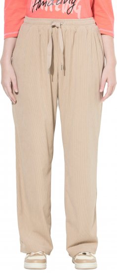 Ulla Popken Corduroy Elastic Waist Pants Brown - Jeans & Byxor i Stora Storlekar – Plus Size - 