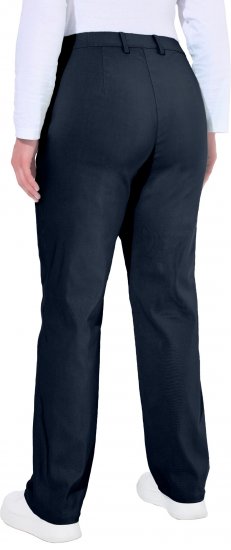 Ulla Popken Thermal Stretch Fit Mony Pants Navy - Jeans & Byxor i Stora Storlekar – Plus Size - 