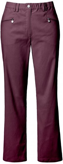 Ulla Popken Thermal Stretch Fit Mony Pants Aubergine - Jeans & Byxor i Stora Storlekar – Plus Size - 
