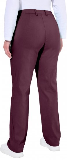 Ulla Popken Thermal Stretch Fit Mony Pants Aubergine - Jeans & Byxor i Stora Storlekar – Plus Size - 