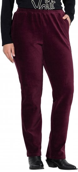 Ulla Popken Corduroy Elastic Waist Pants Brown - Jeans & Byxor i Stora Storlekar – Plus Size - 