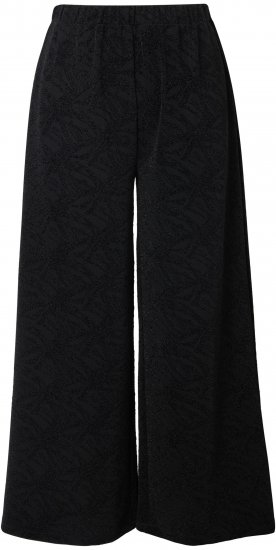 Ulla Popken Wide Leg Elastic Waist Glitter Pants Black - Jeans & Byxor i Stora Storlekar – Plus Size - 