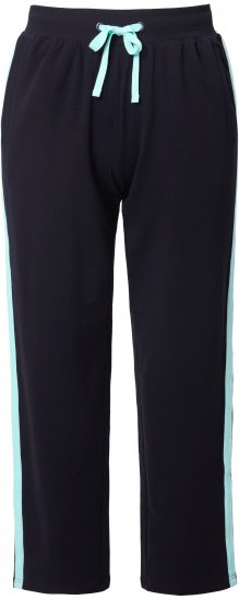 Ulla Popken Side Stripe Elastic Waist Joggers Black - Jeans & Byxor i Stora Storlekar – Plus Size - 