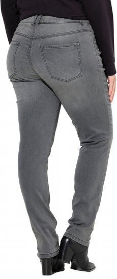 Ulla Popken Rivet Studded Stretch Fit Jeans Grey Denim - Jeans & Byxor i Stora Storlekar – Plus Size - 