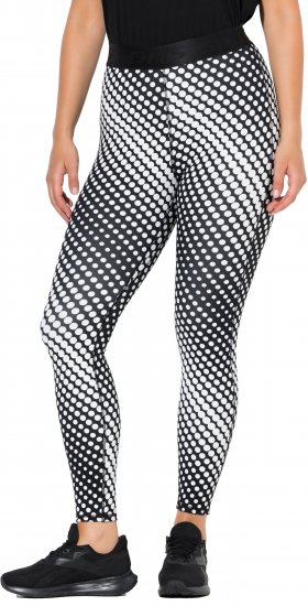 Ulla Popken Polka Dot Performance Leggings Black - Jeans & Byxor i Stora Storlekar – Plus Size - 