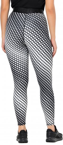Ulla Popken Polka Dot Performance Leggings Black - Jeans & Byxor i Stora Storlekar – Plus Size - 
