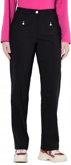 Ulla Popken Bengaline Elastic Waist Pants Black - Jeans & Byxor i Stora Storlekar – Plus Size - 