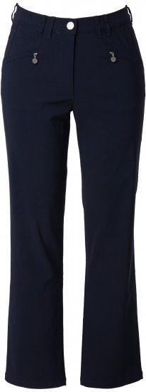 Ulla Popken Bengaline Elastic Waist Pants Navy - Jeans & Byxor i Stora Storlekar – Plus Size - 