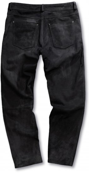 JP1880 Leather Pants Regular Fit Buffalo Nubuck Dark Brown - Jeans & byxor - Stora Jeans och Stora Byxor
