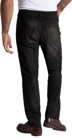 JP1880 Leather Pants Regular Fit Buffalo Nubuck Dark Brown - Jeans & byxor - Stora Jeans och Stora Byxor