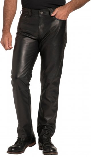 JP1880 Leather Pants Regular Fit Finest Lamb Nappa Black - Jeans & byxor - Stora Jeans och Stora Byxor