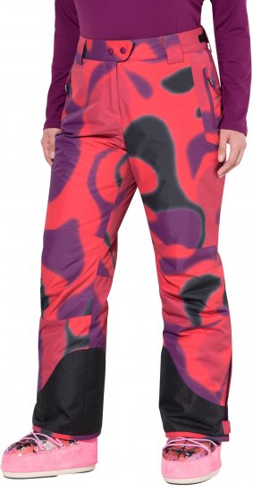 Ulla Popken Hyprar Ski Pants Waterproof Velcro Closure Shaped Knees Berry Pink - Jeans & Byxor i Stora Storlekar – Plus Size - 