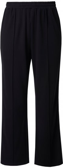 Ulla Popken Rose Wide Leg Stretch Waist Trousers Black - Jeans & Byxor i Stora Storlekar – Plus Size - 