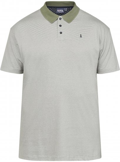 North Latitude 61136 Randig Garnfärgad Pikétröja Olivgrön - Pikétröjor - Stora pikétröjor - 2XL-8XL