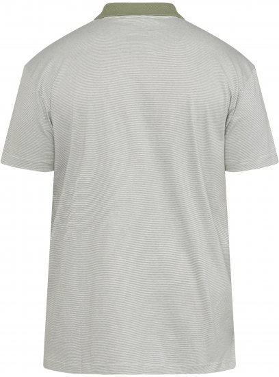 North Latitude 61136 Randig Garnfärgad Pikétröja Olivgrön - Pikétröjor - Stora pikétröjor - 2XL-8XL