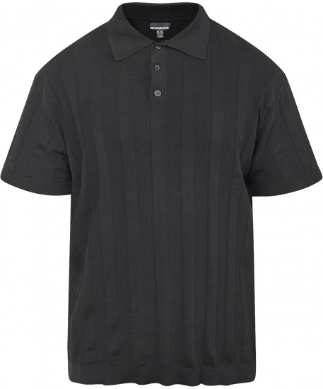 North Latitude 61329 Stickad Kortärmad Pikétröja Svart - Pikétröjor - Stora pikétröjor - 2XL-8XL