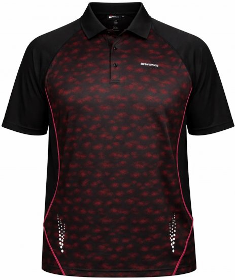 Espionage LW156 Performance Polo Red/Black - Pikétröjor - Stora pikétröjor - 2XL-8XL