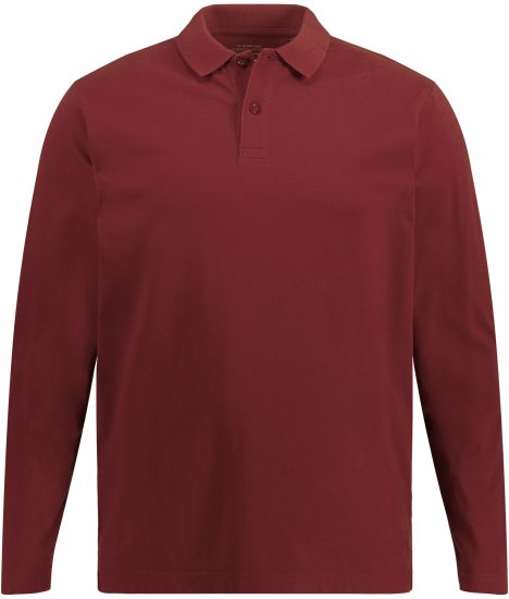 JP1880 Polo Shirt Long Sleeve Piqué Red - Pikétröjor - Stora pikétröjor - 2XL-8XL