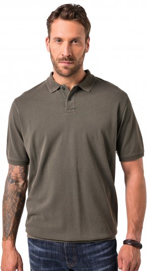 JP1880 Polo Shirt Pique Vintage Mocha - Pikétröjor - Stora pikétröjor - 2XL-8XL