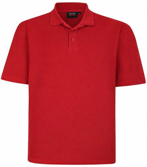 Espionage P074 Plain Pique Polo Red - Pikétröjor - Stora pikétröjor - 2XL-8XL