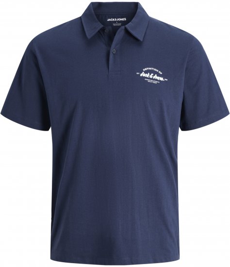 Jack & Jones Brandon Short Sleeve Polo Navy - Pikétröjor - Stora pikétröjor - 2XL-8XL