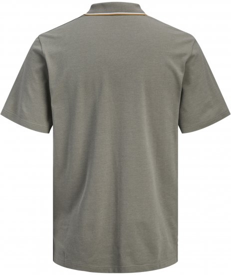 Jack & Jones Blaze Short Sleeve Polo Grey - Pikétröjor - Stora pikétröjor - 2XL-8XL