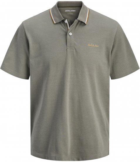 Jack & Jones Blaze Short Sleeve Polo Grey - Pikétröjor - Stora pikétröjor - 2XL-8XL