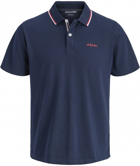 Jack & Jones Blaze Short Sleeve Polo Navy - Pikétröjor - Stora pikétröjor - 2XL-8XL
