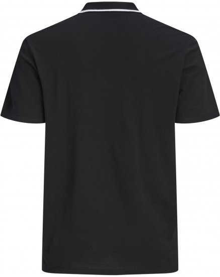 Jack & Jones Blaze Short Sleeve Polo Black - Pikétröjor - Stora pikétröjor - 2XL-8XL