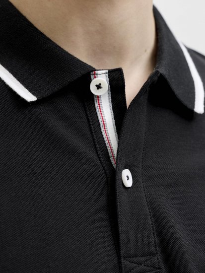 Jack & Jones Blaze Short Sleeve Polo Black - Pikétröjor - Stora pikétröjor - 2XL-8XL