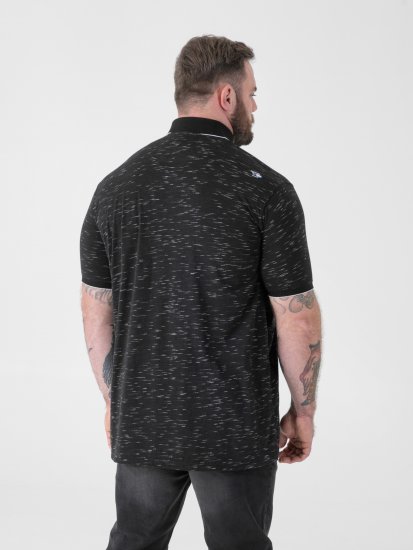 D555 Murphy Jacquard Collar And Cuff With Chest Pocket Polo Black - Pikétröjor - Stora pikétröjor - 2XL-8XL