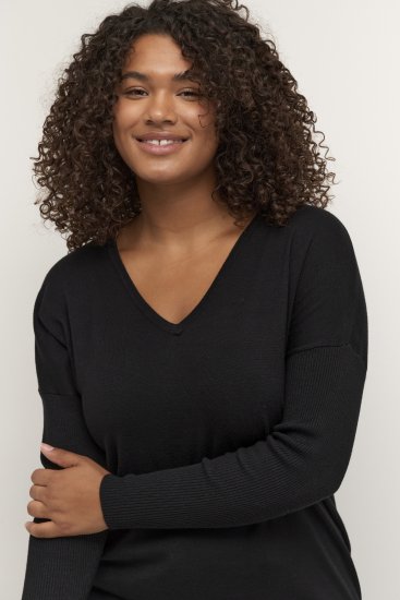 Kaffe Curve Machi Knit Tröja Svart - Collegetröjor & hoodies - 