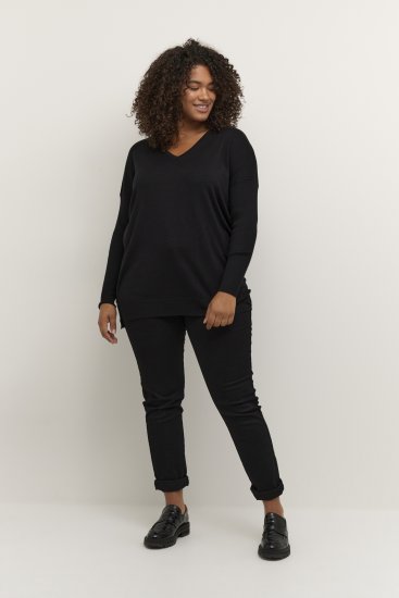 Kaffe Curve Machi Knit Tröja Svart - Collegetröjor & hoodies - 