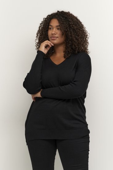 Kaffe Curve Machi Knit Tröja Svart - Collegetröjor & hoodies - 