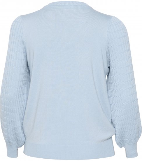 Kaffe Curve Lini Knit Tröja Himmelsblå - Collegetröjor & hoodies - 