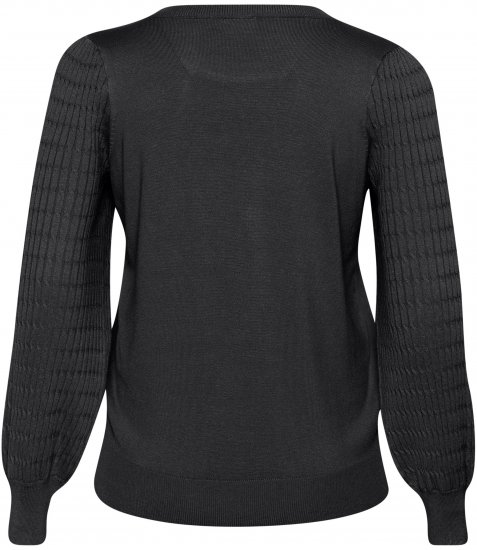 Kaffe Curve Lini Knit Tröja Svart - Collegetröjor & hoodies - 