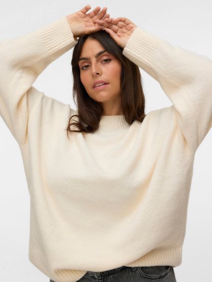 Vero Moda Boom Long Sleeve Pullover Birch - Stickade tröjor - 
